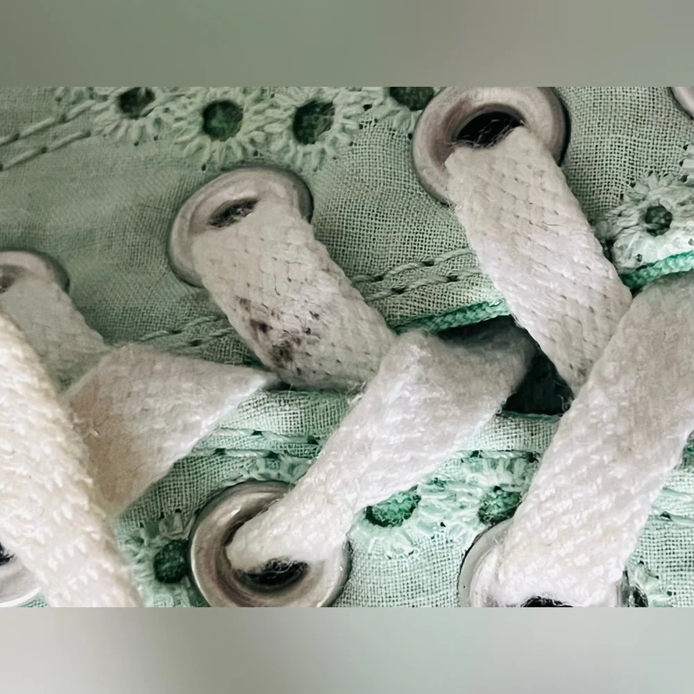 Converse All Star Chuck Taylor shoes Women’s 8 EU 39 Mint Green Sneakers Rare - Picture 10 of 14